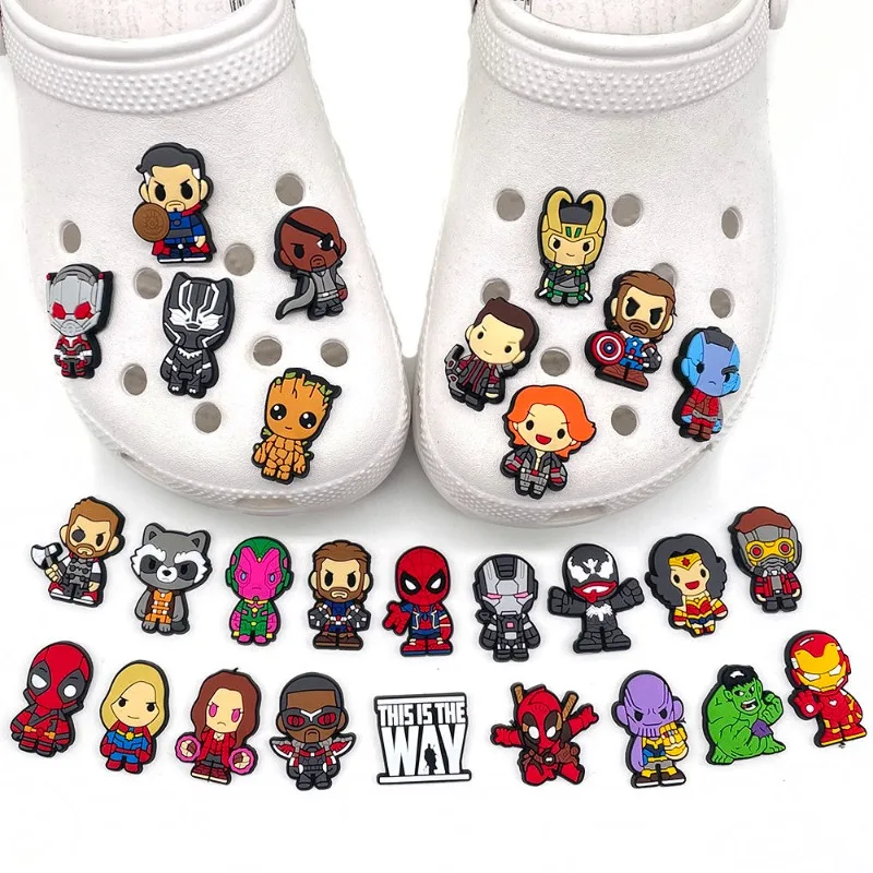 Marvel Spider-Man Venom Deadpool Hulk creative personality handsome DIY decorative slippers accessories detachable shoe buckles
Marvel Spider-Man Venom Deadpool Hulk creative personality handsome DIY decorative slippers accessories detachable shoe buckles