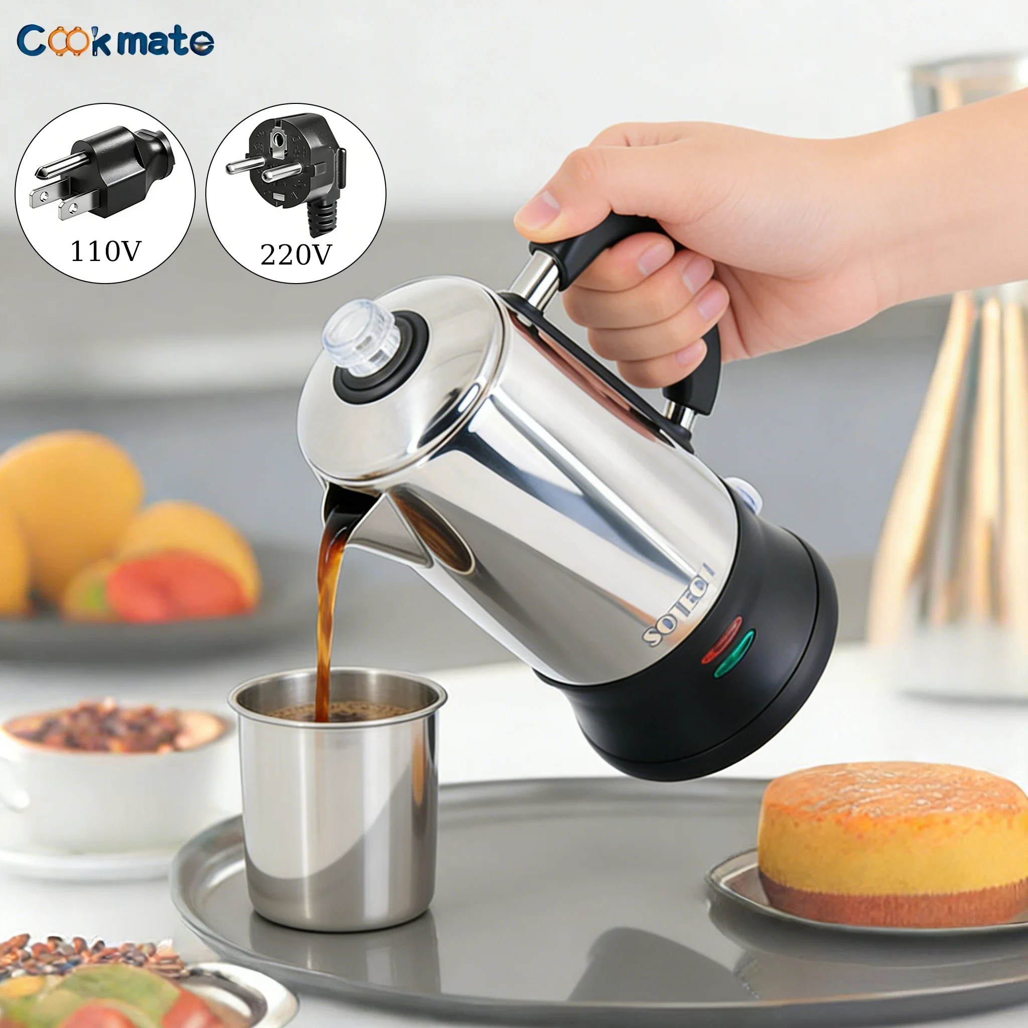 Electric Coffee Pot Stainless Steel Coffee Kettle 110V 220V Quick Brew Heating Boiler Portable Water Kettle for Home Office Trav
Electric Coffee Pot Stainless Steel Coffee Kettle 110V 220V Quick Brew Heating Boiler Portable Water Kettle for Home Office Trav