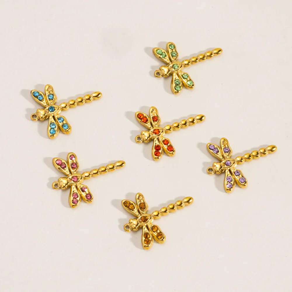 5Pcs Stainless Steel Multicolour Zircon Dragonfly Style Charms Pendant Fine Polishing DIY Jewelry Accessories
5Pcs Stainless Steel Multicolour Zircon Dragonfly Style Charms Pendant Fine Polishing DIY Jewelry Accessories