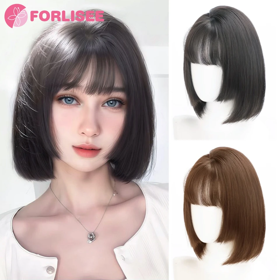 FOR Short Straight Bob Wigs for Women Synthetic Natural Hair Wig with Princess Cut Bangs Heat Resistant Cosplay Daily Use Hai
FOR Short Straight Bob Wigs for Women Synthetic Natural Hair Wig with Princess Cut Bangs Heat Resistant Cosplay Daily Use Hai