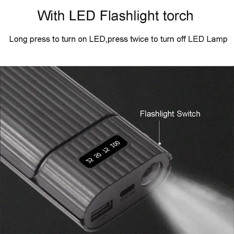R53C DIY 2x 21700 Battery with USB Output and LED Flashlight
R53C DIY 2x 21700 Battery with USB Output and LED Flashlight