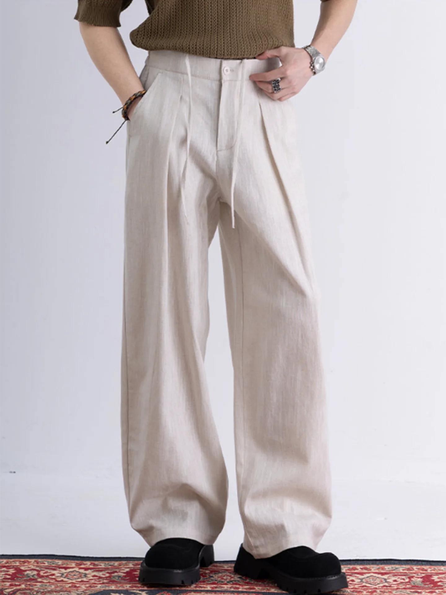 Cleanfit Linen Casual Pants Men's Summer Thin Straight Drapey Knife West Pants Casual Long Trousers Loose Fit Wide L...
Cleanfit Linen Casual Pants Men's Summer Thin Straight Drapey Knife West Pants Casual Long Trousers Loose Fit Wide L...