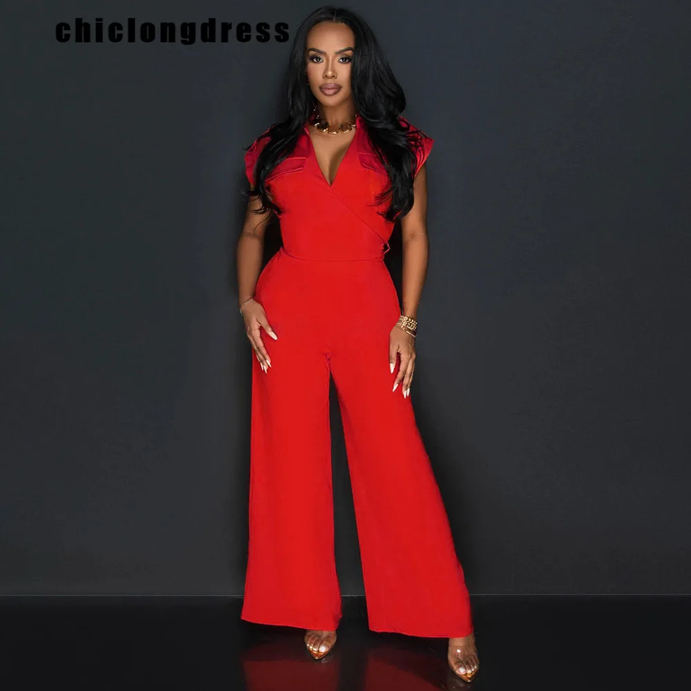 Summer Sleeveless Wide Leg Jumpsuit Women Fashion Solid V-neck Sleeveless High Waist Wide Leg Jumpsuit Women
Summer Sleeveless Wide Leg Jumpsuit Women Fashion Solid V-neck Sleeveless High Waist Wide Leg Jumpsuit Women