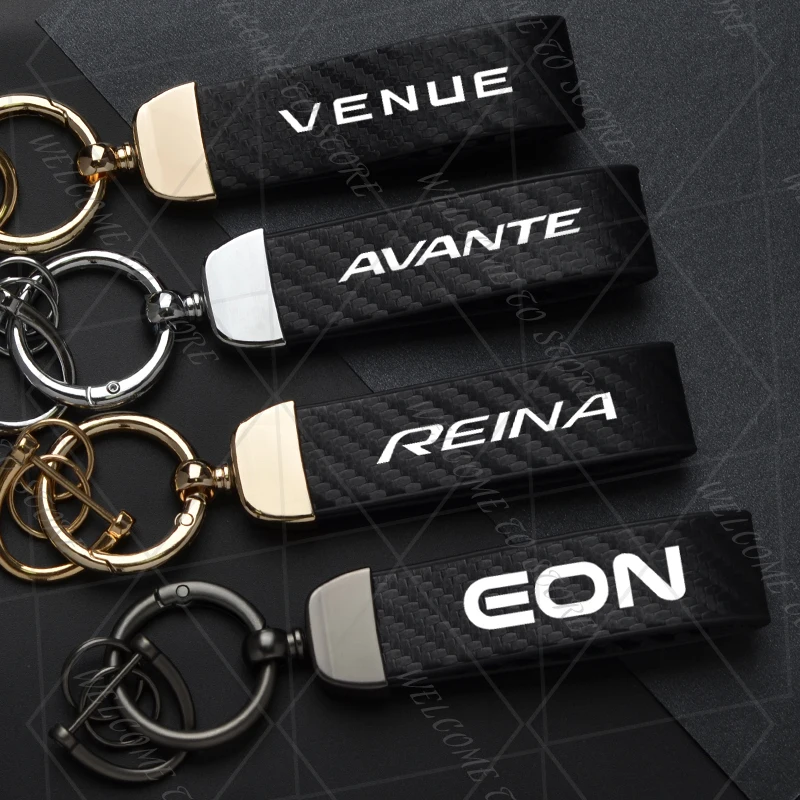 2025 For Venue Avante Reina Eon LOGO Kona Elantra Woman Men Carbon Leather Keyring Car Keychain Key Chain Accessories
2025 For Venue Avante Reina Eon LOGO Kona Elantra Woman Men Carbon Leather Keyring Car Keychain Key Chain Accessories
