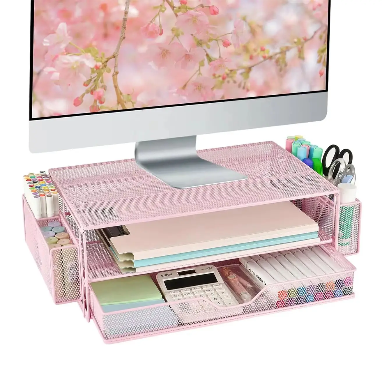 Computer Monitor Stands with Drawers and Pen Holder, Desk Accessories & Workspace Desk Organizers, Monitor Stand
Computer Monitor Stands with Drawers and Pen Holder, Desk Accessories & Workspace Desk Organizers, Monitor Stand
