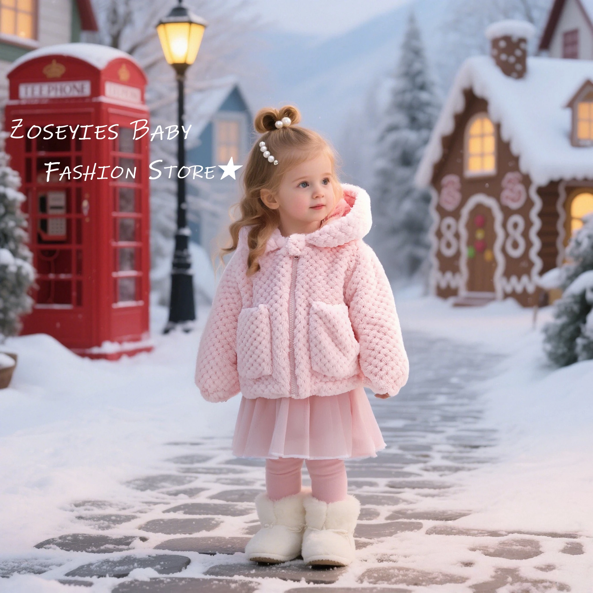 Girls' Coat Autumn/Winter Solid Color Sheepskin Hooded Long Sleeve Baby Girl Outerwear Cute Ears Girls' Jacket Top Baby Girl Clo
Girls' Coat Autumn/Winter Solid Color Sheepskin Hooded Long Sleeve Baby Girl Outerwear Cute Ears Girls' Jacket Top Baby Girl Clo