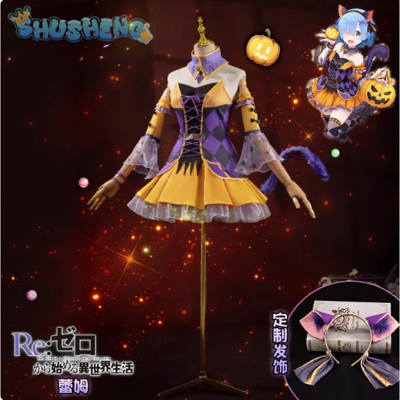 Re:Zero Emilia Rem Cosplay Costume Emilia Dress Sleeve Tail Socks Prop Set Halloween Cute Party Rem Girl New Uniform XS-XXL
Re:Zero Emilia Rem Cosplay Costume Emilia Dress Sleeve Tail Socks Prop Set Halloween Cute Party Rem Girl New Uniform XS-XXL