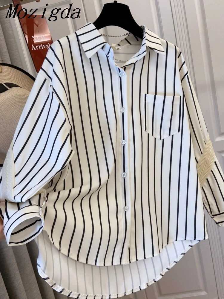Oversize Spring Long Sleeve Striped Shirt Women Korean Loose Korean Casual Woman Blouse Ladies Shirt Tops
Oversize Spring Long Sleeve Striped Shirt Women Korean Loose Korean Casual Woman Blouse Ladies Shirt Tops