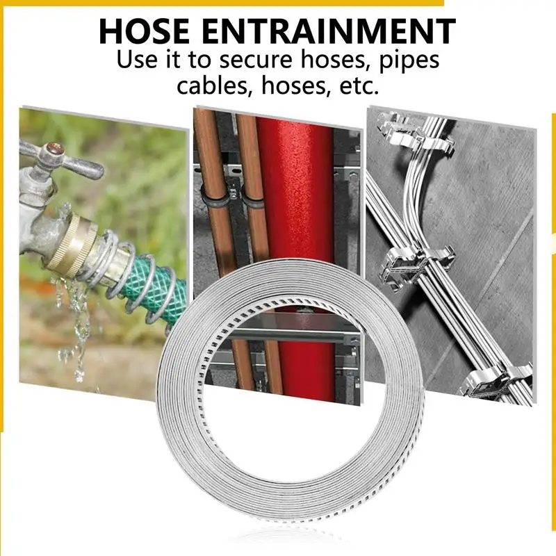 A92P 2X 304 Stainless Steel Worm Clamp Hose Clamp Strap With Fasteners Adjustable DIY Pipe Hose Clamp Ducting Clamp 11.5 Feet
A92P 2X 304 Stainless Steel Worm Clamp Hose Clamp Strap With Fasteners Adjustable DIY Pipe Hose Clamp Ducting Clamp 11.5 Feet
