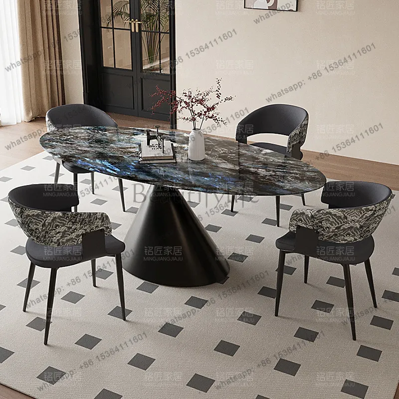 Modern Oval Dining Table Microcrystalline Stone Top Carbon Steel Base Italian Minimalist Luxury Dining Room Furniture
Modern Oval Dining Table Microcrystalline Stone Top Carbon Steel Base Italian Minimalist Luxury Dining Room Furniture