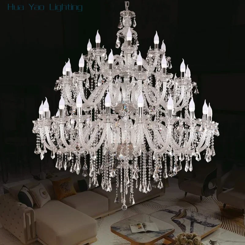 Large Big Crystal Chandelier 24/32/36/40/48/56 Lights 2/3/4 Layers Villa Hotel Restaurant Shop Salon Candel Luster
Large Big Crystal Chandelier 24/32/36/40/48/56 Lights 2/3/4 Layers Villa Hotel Restaurant Shop Salon Candel Luster