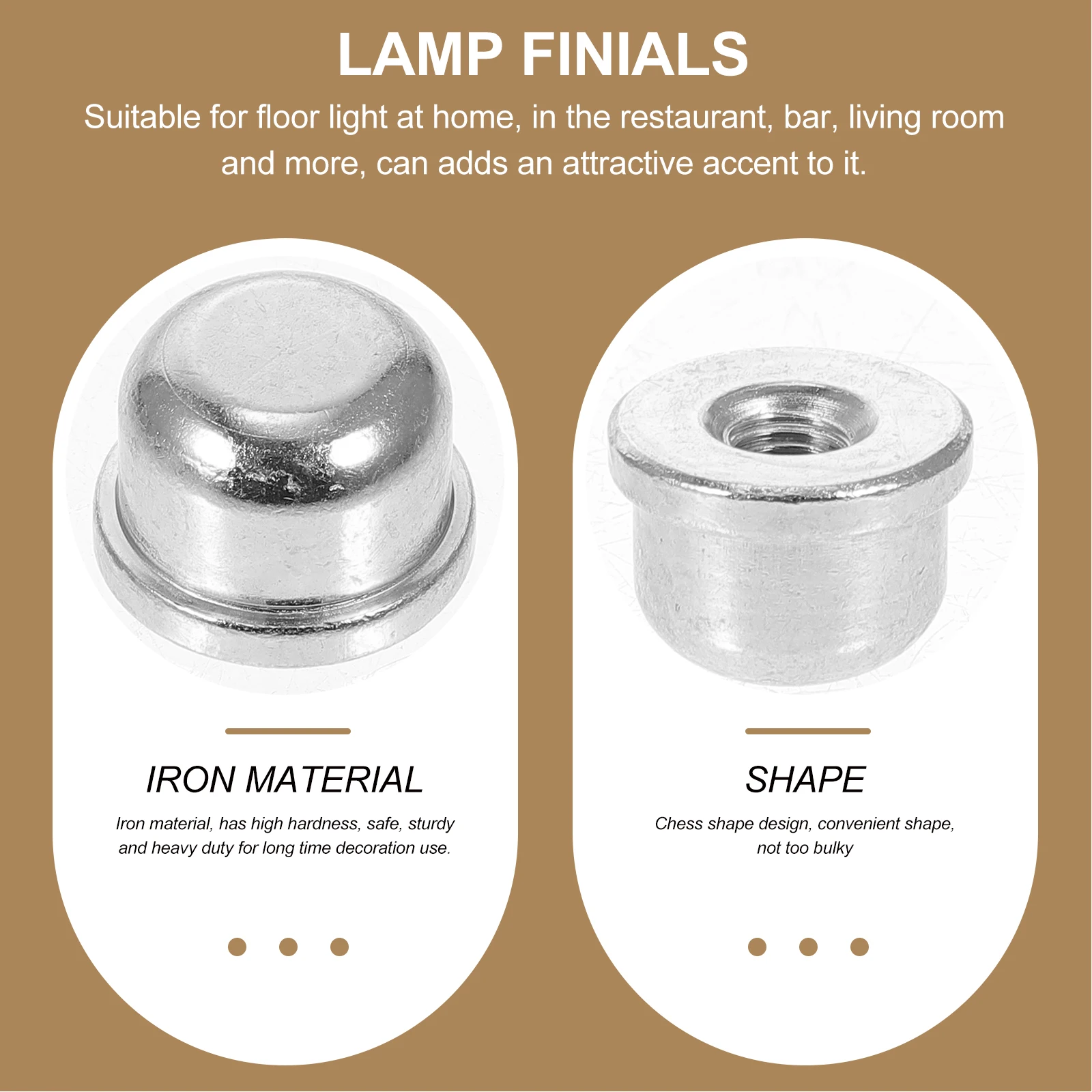 8 Pcs Lamp Finials Tapped Decorative Caps for Shade Solid Light Screw Holder Harp Lamps Metal Durable Easy Installation
8 Pcs Lamp Finials Tapped Decorative Caps for Shade Solid Light Screw Holder Harp Lamps Metal Durable Easy Installation