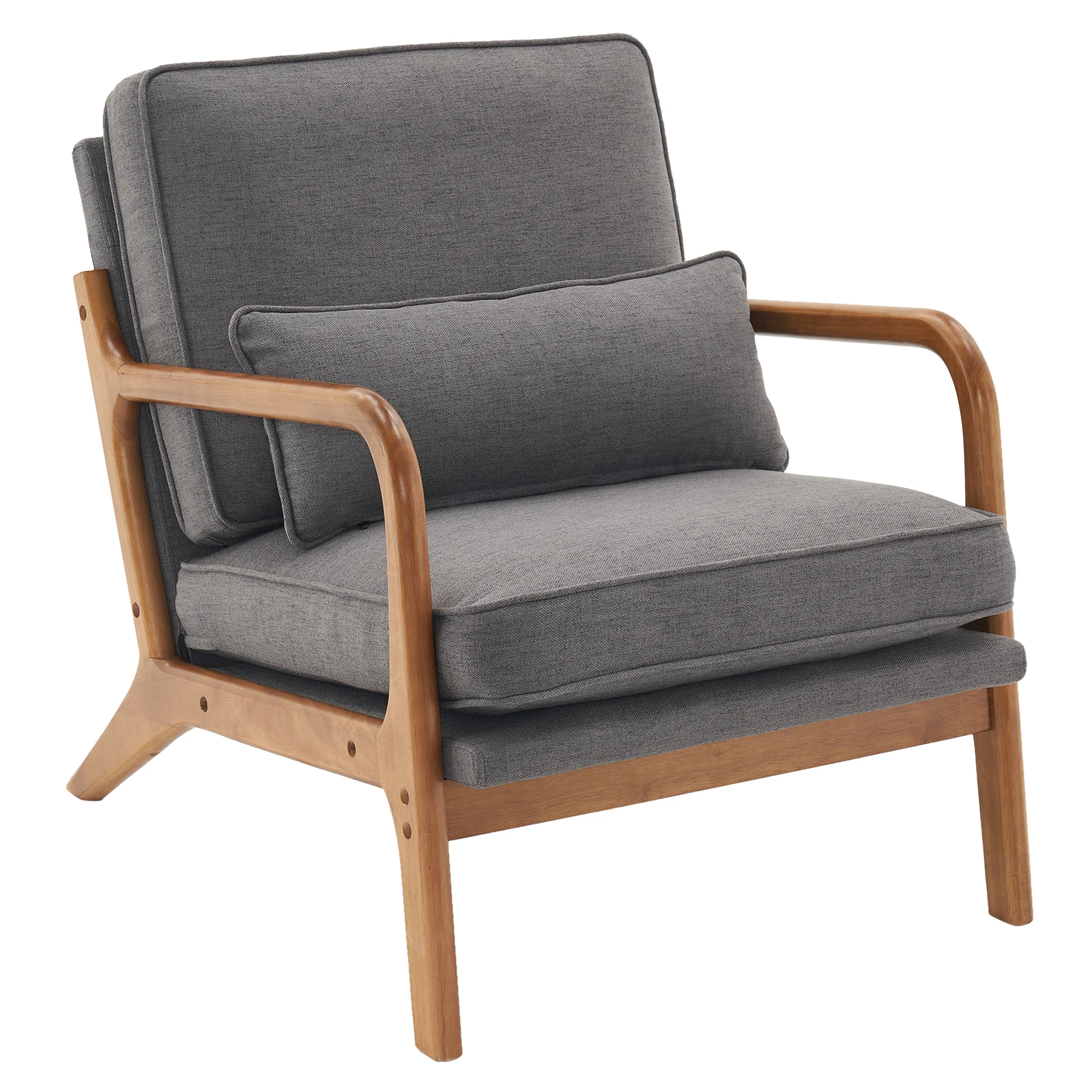 Oak Armrest Oak Upholstered Single Lounge Chair Indoor Lounge Chair Dark Grey
Oak Armrest Oak Upholstered Single Lounge Chair Indoor Lounge Chair Dark Grey