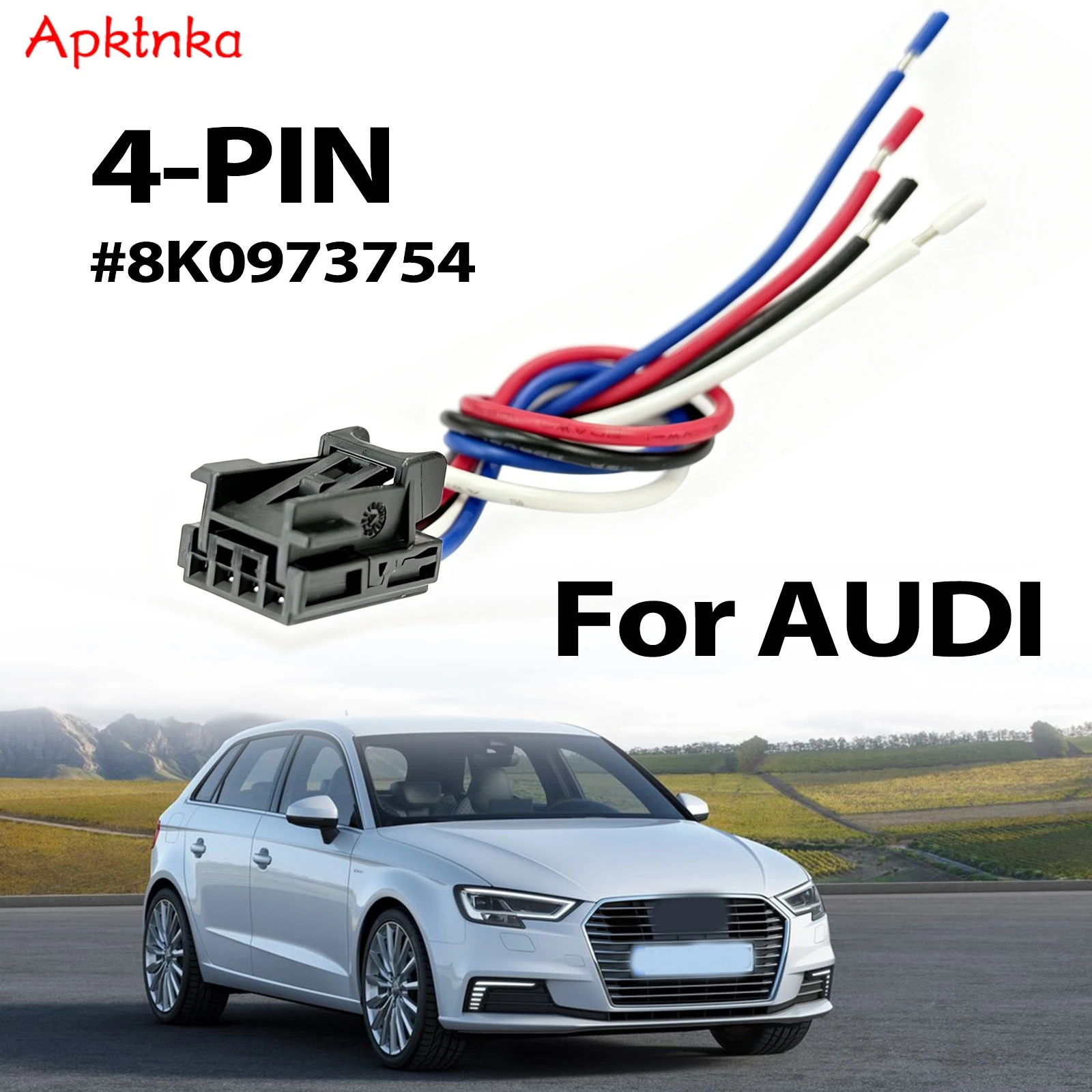 4-Pin Connector Wiring Loom 8K0973754 Switch Sensor Plug For Audi A3 S3 A4 S4 A5 S5 A6 S6 A7 A8 Q3 Q5 Q7 TT RS3 RS4 RS5 RS6
4-Pin Connector Wiring Loom 8K0973754 Switch Sensor Plug For Audi A3 S3 A4 S4 A5 S5 A6 S6 A7 A8 Q3 Q5 Q7 TT RS3 RS4 RS5 RS6