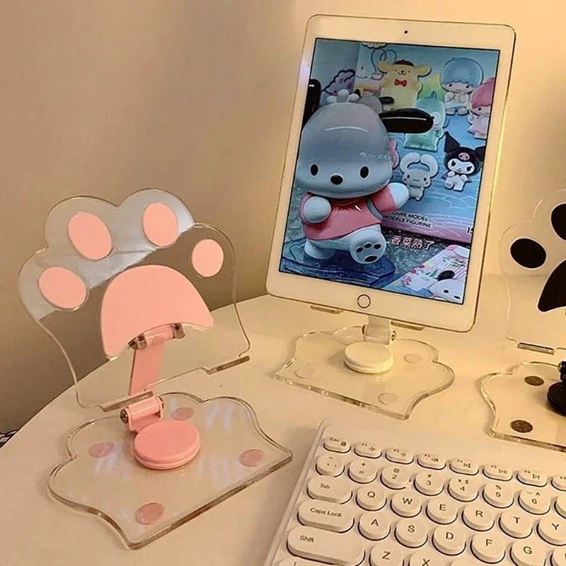 Transparent Portable Creative Cute Phone Holder with Foldable Rotatable Adjustable Height and Durable Stand for Desktop Cat Claw
Transparent Portable Creative Cute Phone Holder with Foldable Rotatable Adjustable Height and Durable Stand for Desktop Cat Claw