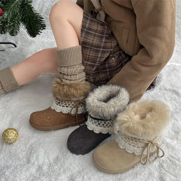 Women Thick Soled Snow Boots with Plush Short Boots for Outdoor Plush Decoration Women Boots Are Warm Comfortable in Winter
Women Thick Soled Snow Boots with Plush Short Boots for Outdoor Plush Decoration Women Boots Are Warm Comfortable in Winter