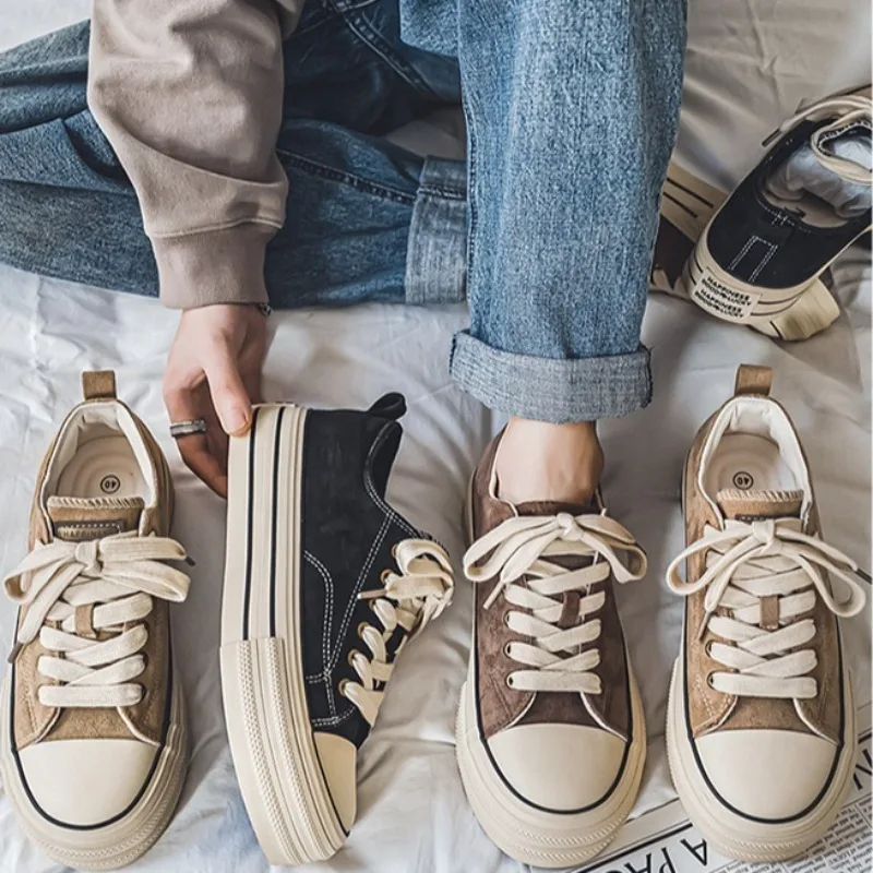 Mens Shoes Classic Breathable Canvas Shoes Fashion Platform Skateboard Shoe Lace Up Vulcanized Shoes Men Sneakers Zapatos Hombre
Mens Shoes Classic Breathable Canvas Shoes Fashion Platform Skateboard Shoe Lace Up Vulcanized Shoes Men Sneakers Zapatos Hombre