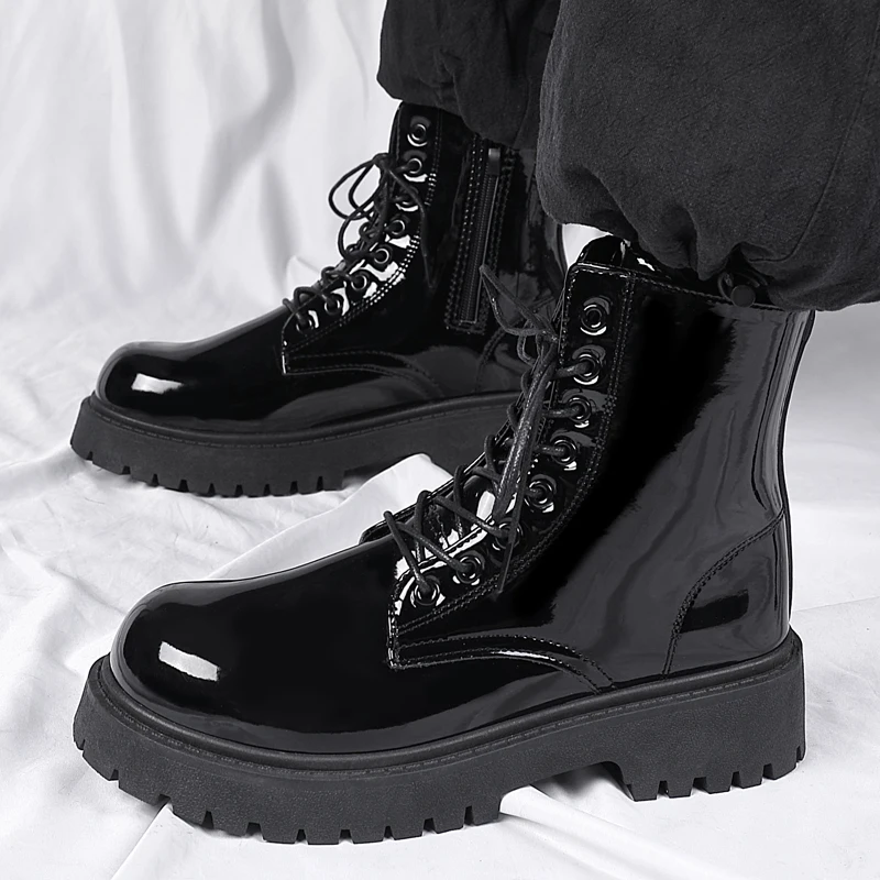 Autumn Men Platform Boots Casual Genuine Leather Shoes Motorcycle Boots Male Thick Sole Flats Sneakers British Party Dress Shoes
Autumn Men Platform Boots Casual Genuine Leather Shoes Motorcycle Boots Male Thick Sole Flats Sneakers British Party Dress Shoes