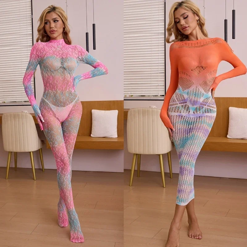 Gradient Color Large Mesh Sexy Lingerie For Women Erotic Underwear Jumpsuit Bodystocking Sexy Open Crotch Bodysuit Pantyhose
Gradient Color Large Mesh Sexy Lingerie For Women Erotic Underwear Jumpsuit Bodystocking Sexy Open Crotch Bodysuit Pantyhose