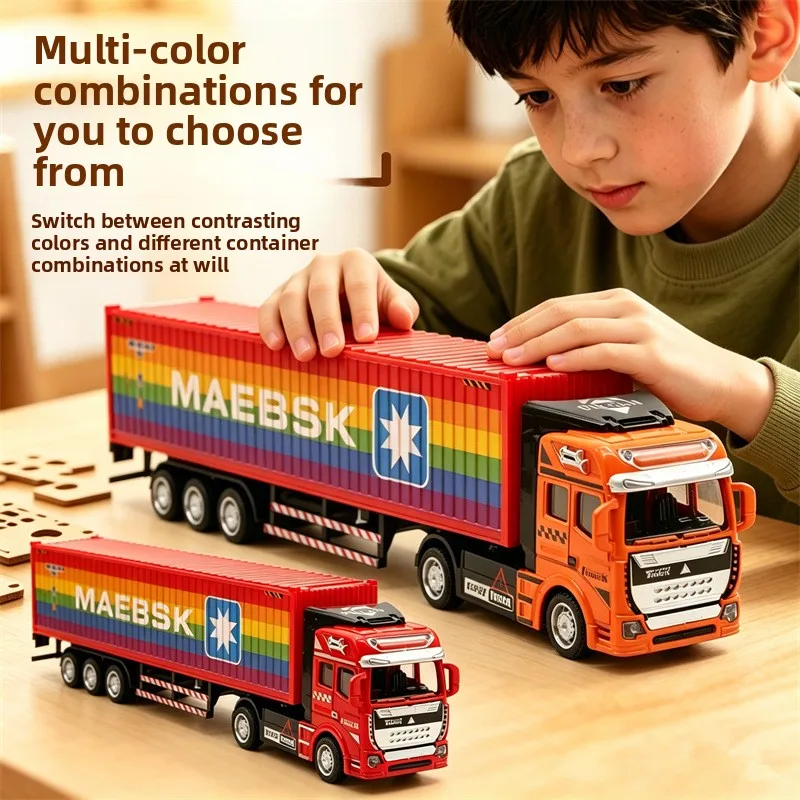 1:48 alloy rainbow container truck, pull back model, transport toy model
1:48 alloy rainbow container truck, pull back model, transport toy model