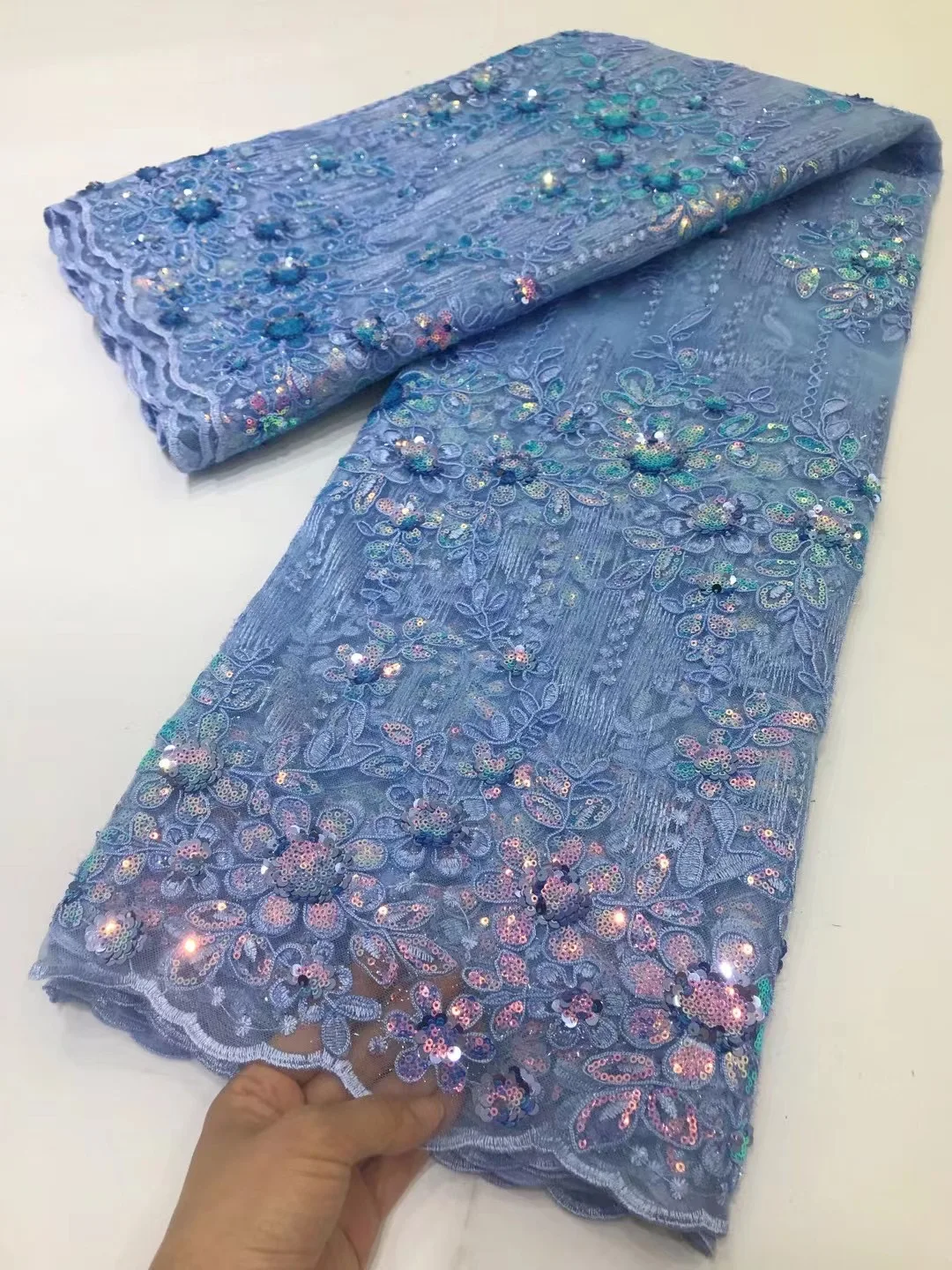 Beautiful Sky Blue African Net Lace With Sequins French Tulle Sequin Lace Party Fabric Nigerian Lace Fabric For Wedding PJL2206
Beautiful Sky Blue African Net Lace With Sequins French Tulle Sequin Lace Party Fabric Nigerian Lace Fabric For Wedding PJL2206