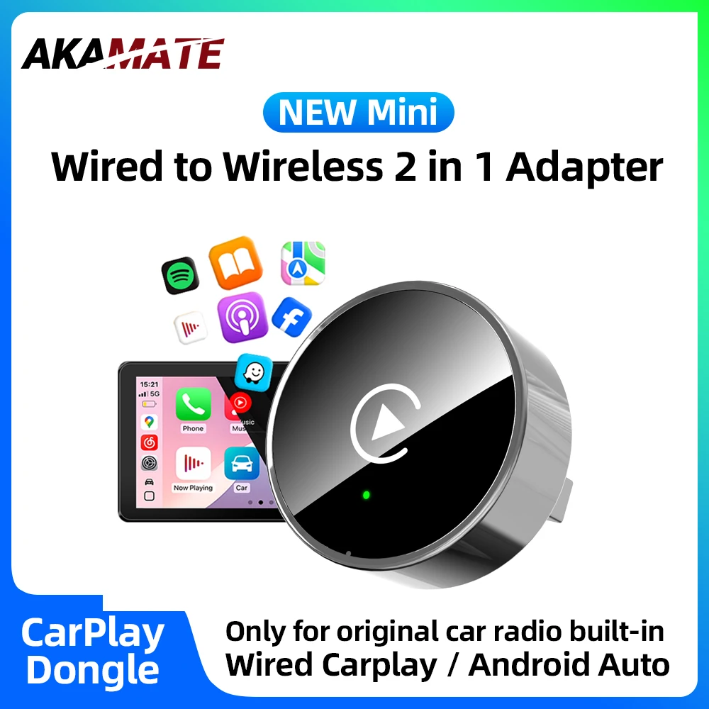 2IN1 Wired to Wireless CarPlay Android Auto Dongle Bluetooth WiFi Plug and Play for VW Benz Toyota Nissan Honda Wireless Adapter
2IN1 Wired to Wireless CarPlay Android Auto Dongle Bluetooth WiFi Plug and Play for VW Benz Toyota Nissan Honda Wireless Adapter