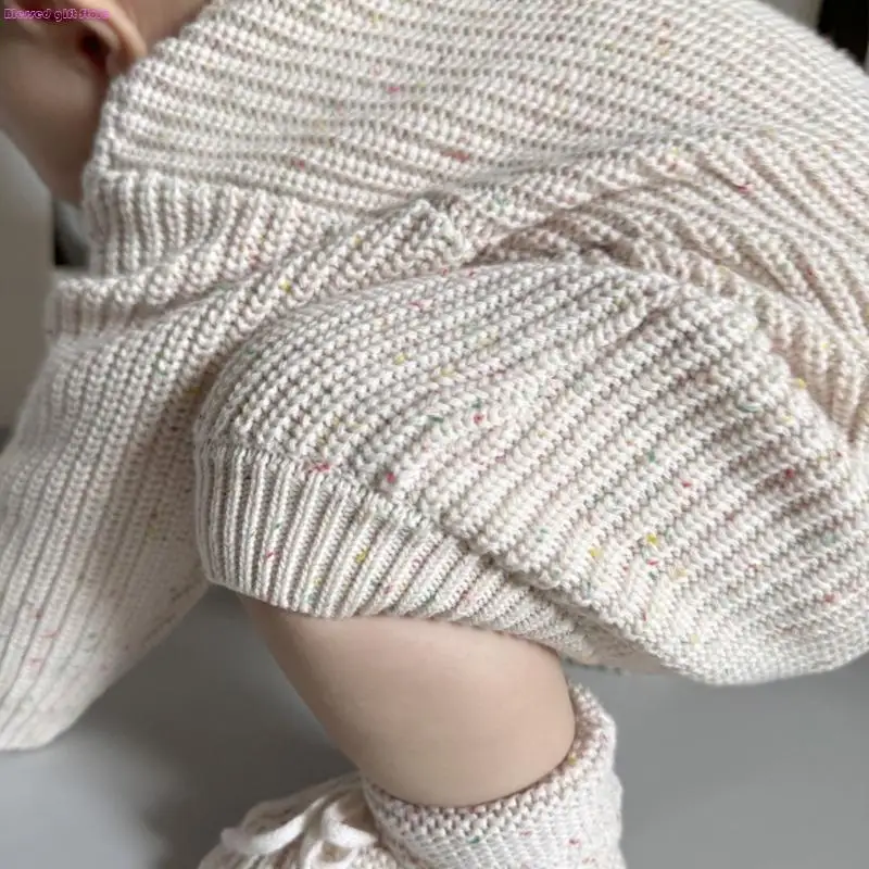 D0JC Infant Knitted Romper Sweater Soft Speckled Cotton For Baby Comfort Warm Breathable
D0JC Infant Knitted Romper Sweater Soft Speckled Cotton For Baby Comfort Warm Breathable