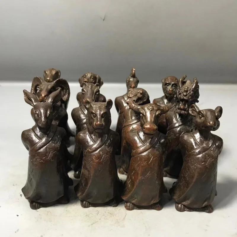 Antique Style Chinese Zodiac Tea Table Solid Ornament Incense Holder Tea Ceremony High-end Decoration Display Old Bronze Collect
Antique Style Chinese Zodiac Tea Table Solid Ornament Incense Holder Tea Ceremony High-end Decoration Display Old Bronze Collect