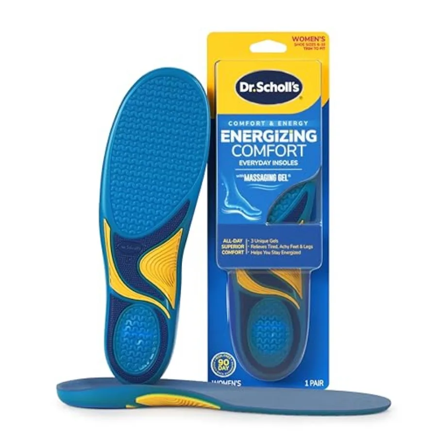 Dr. Scholl's Energizing Comfort Women's Everyday Insoles with Massaging Gel - Clinically Proven, All-Day Energy and Comfort Ins
Dr. Scholl's Energizing Comfort Women's Everyday Insoles with Massaging Gel - Clinically Proven, All-Day Energy and Comfort Ins