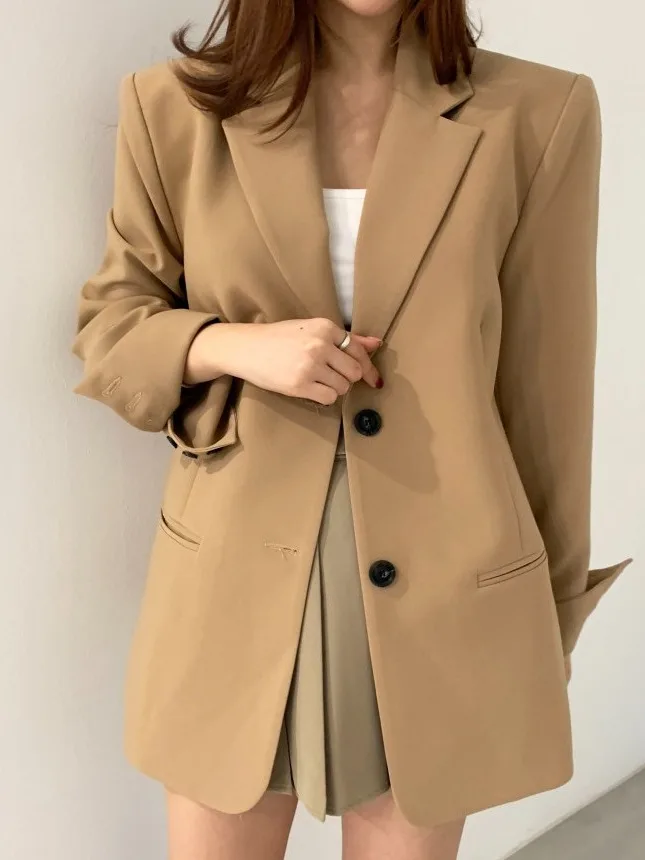 Retro Chic Women's Suit Jaet Faionable Ele High-End Feel Sli Korean Sle Polyester Fiber Commute Appropriate
Retro Chic Women's Suit Jaet Faionable Ele High-End Feel Sli Korean Sle Polyester Fiber Commute Appropriate