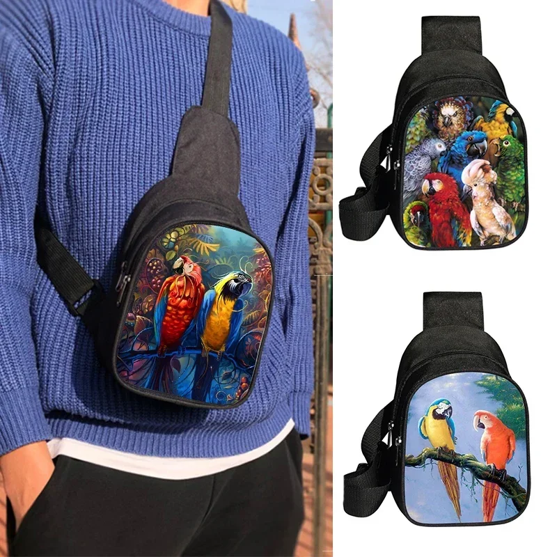 Lovely Parrot Bird Chest Bag Pack Casual Shoulder Bags Waterproof Outdoor Travel Messenger Bag Portable Storage Bags Gift
Lovely Parrot Bird Chest Bag Pack Casual Shoulder Bags Waterproof Outdoor Travel Messenger Bag Portable Storage Bags Gift