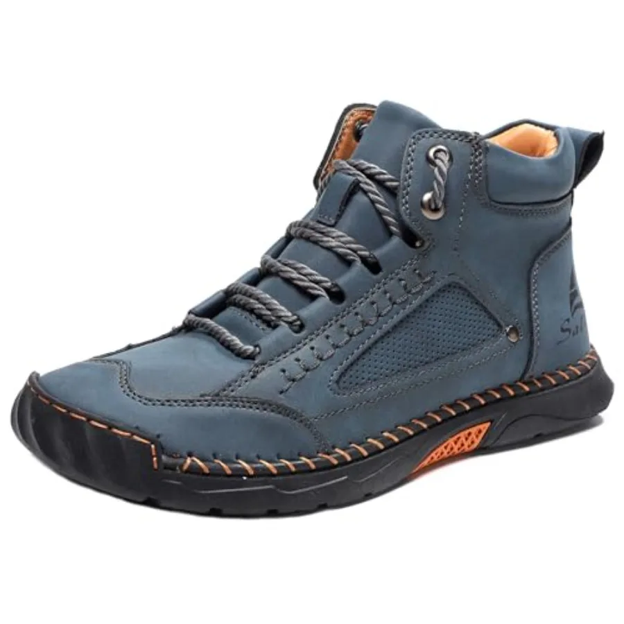 Mens Casual Leather Orthopedic Handmade Boots Fashion Mid Top Walking Driving Shoes Waterproof Arch Support Spacious Toe Box Ou
Mens Casual Leather Orthopedic Handmade Boots Fashion Mid Top Walking Driving Shoes Waterproof Arch Support Spacious Toe Box Ou