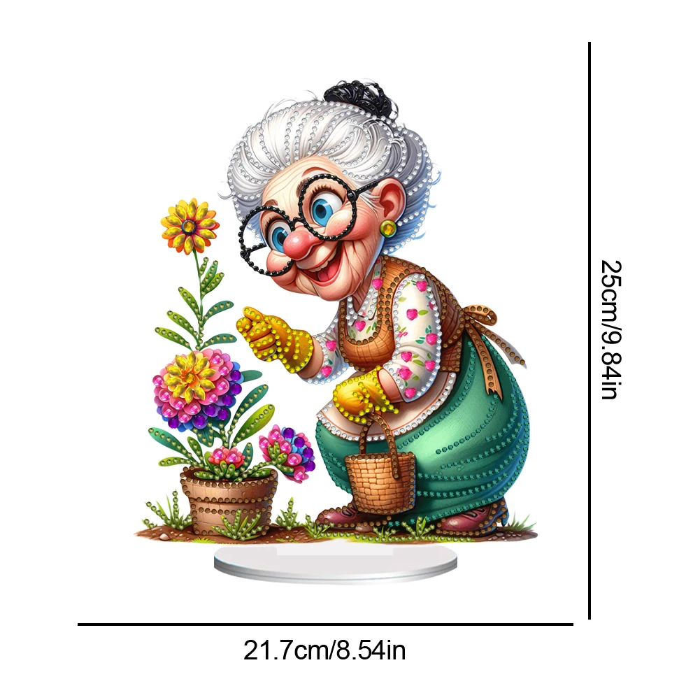 Acrylic Special Shaped Cute Grandma Table Top Diamond Painting Ornament Kits Diamond Painting Desktop Ornaments Kit for Beginner
Acrylic Special Shaped Cute Grandma Table Top Diamond Painting Ornament Kits Diamond Painting Desktop Ornaments Kit for Beginner