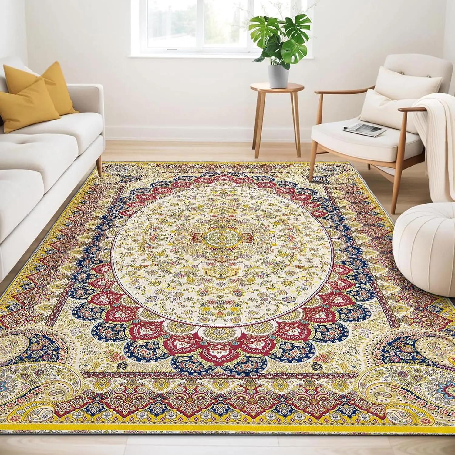 VIKAMA Retro Bohemian-Style Living Room Washed Quilt Carpet, Bedroom Study Bedside Household Absorbent Carpet, Home Decoration
VIKAMA Retro Bohemian-Style Living Room Washed Quilt Carpet, Bedroom Study Bedside Household Absorbent Carpet, Home Decoration