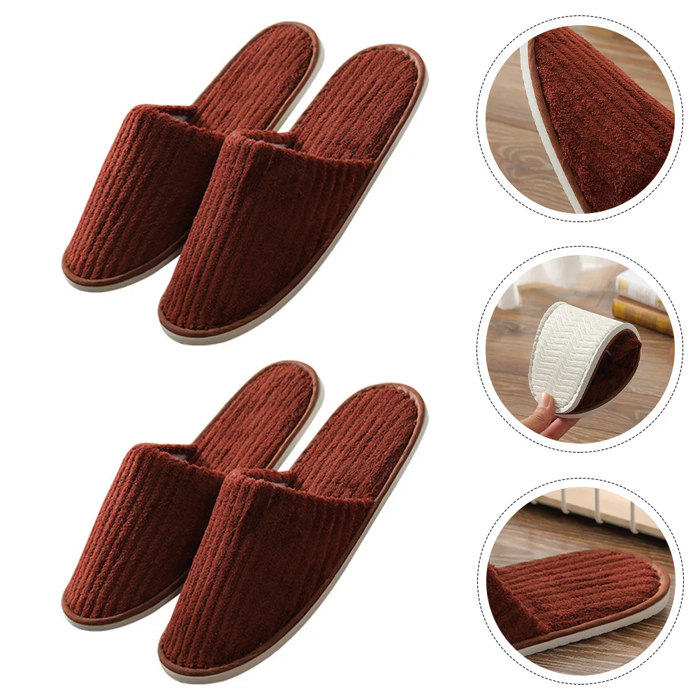 2 пары утолщенных хлопковых тапочек, домашняя одноразовая обувь для гостей, кофейного цвета, эргономичный дизайн, противоскользящая подошва
2 пары утолщенных хлопковых тапочек, домашняя одноразовая обувь для гостей, кофейного цвета, эргономичный дизайн, противоскользящая подошва