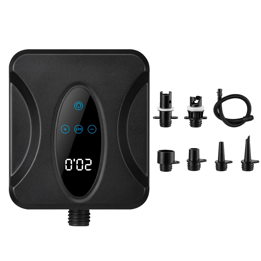 Portable Paddle Board Pump 20PSI High Pressure Electric Air Compressor Pump with 6 Nozzles for Inflatable Boat Pool Surfboard
Portable Paddle Board Pump 20PSI High Pressure Electric Air Compressor Pump with 6 Nozzles for Inflatable Boat Pool Surfboard