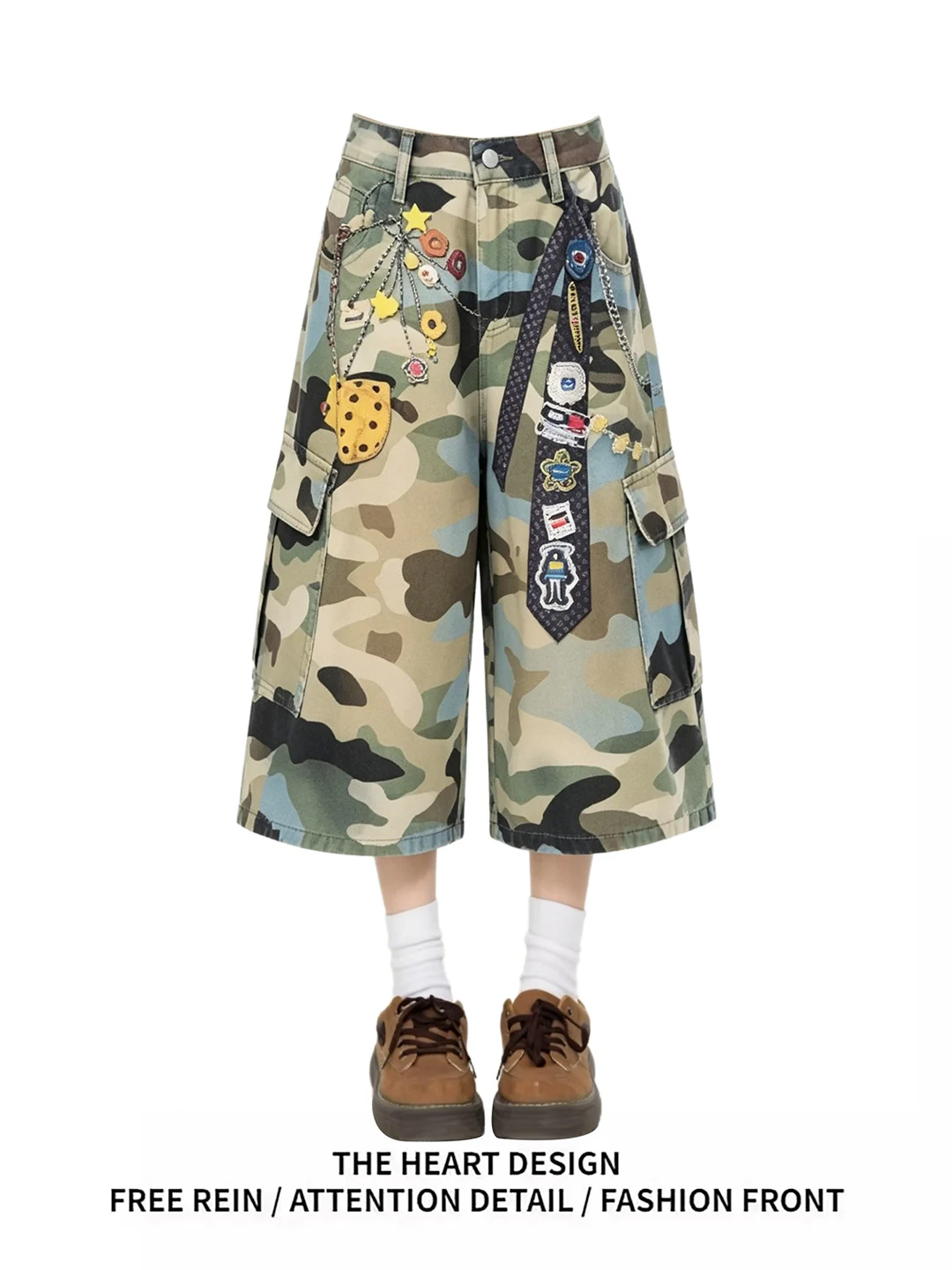 American Retro Camouflage Print Multi-Pocket Straight Leg Seven-Foot Women's Summer Wide Leg Workwear Casual Shorts
American Retro Camouflage Print Multi-Pocket Straight Leg Seven-Foot Women's Summer Wide Leg Workwear Casual Shorts