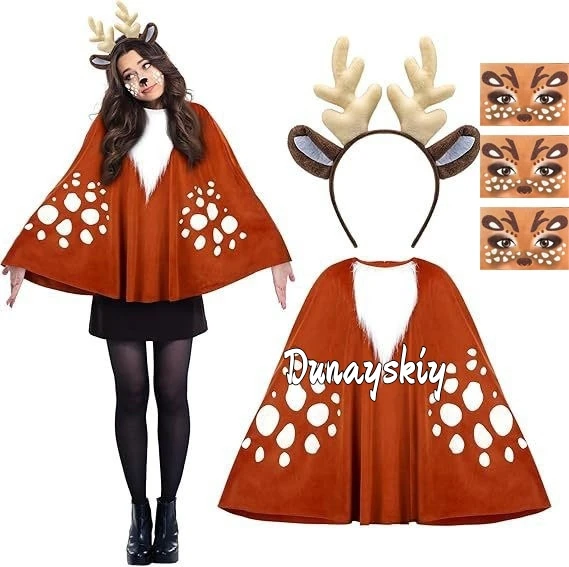 Christmas Jungle Reindeer Cloak Elf Costume{Bestnify Cos}Cospaly Girl Uniforms Christmas Dress Woman Anime Stage Performance
Christmas Jungle Reindeer Cloak Elf Costume{Bestnify Cos}Cospaly Girl Uniforms Christmas Dress Woman Anime Stage Performance