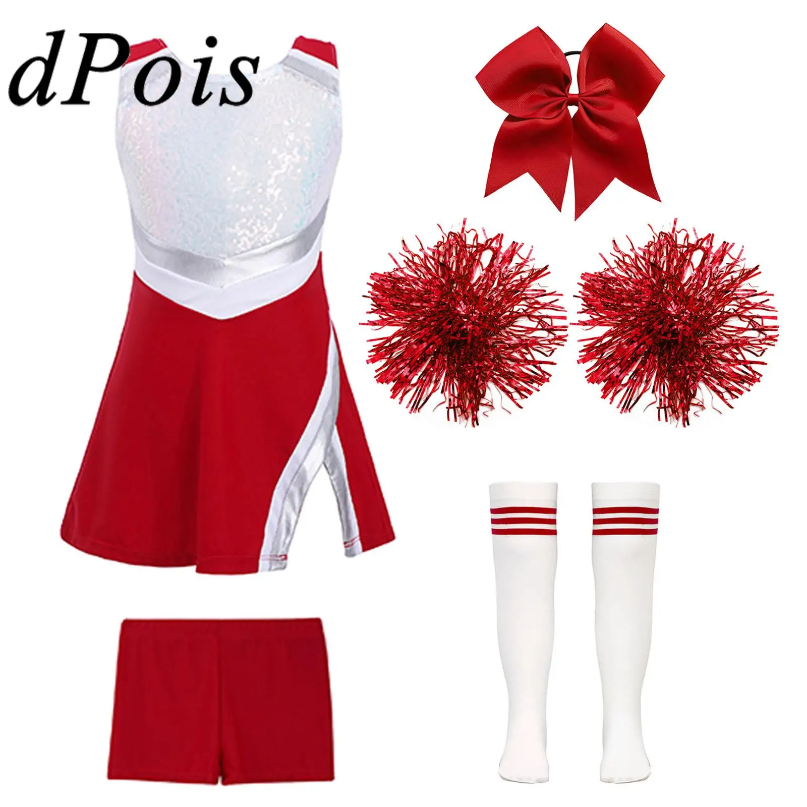 School Girl Cosplay Cheerleading Uniform Dress With Flower Balls Sets Girls Cheer Dance Outfit Cheering Team Cheerleader Costume
School Girl Cosplay Cheerleading Uniform Dress With Flower Balls Sets Girls Cheer Dance Outfit Cheering Team Cheerleader Costume