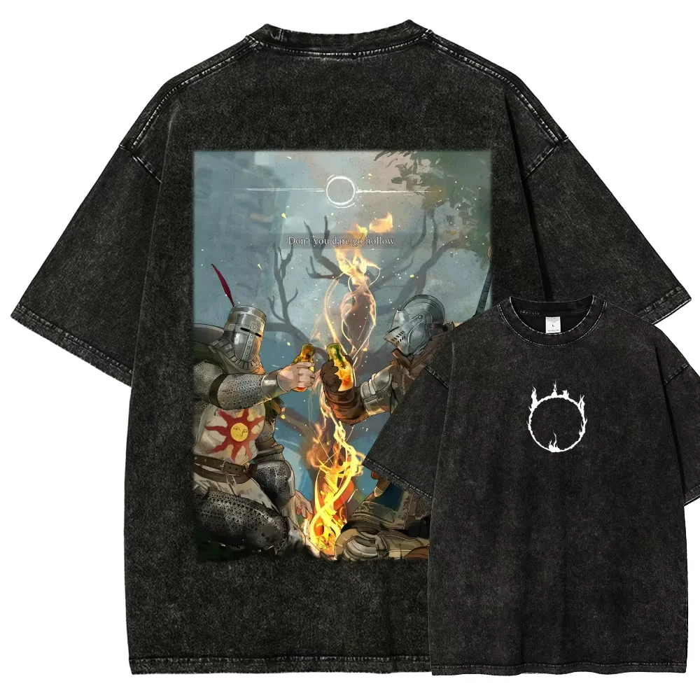 Classic Action Role-playing Game Dark Souls Graphic Washed T-shirt 2026Summer New Men's Women's Cotton Fashion Oversized T-shirt
Classic Action Role-playing Game Dark Souls Graphic Washed T-shirt 2026Summer New Men's Women's Cotton Fashion Oversized T-shirt
