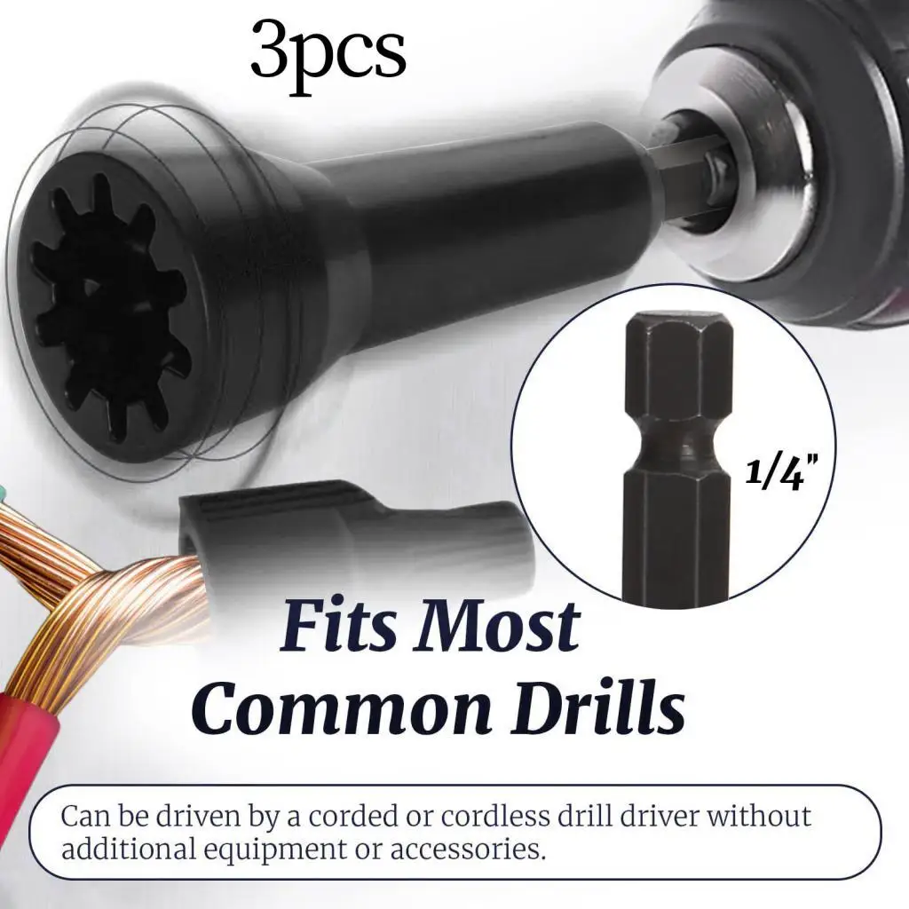 3 Pieces Electrical Wire Twisting Tool Small Professional Convenient Labor
3 Pieces Electrical Wire Twisting Tool Small Professional Convenient Labor