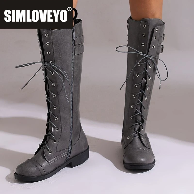 SIMLOVEYO 2025 Повседневные женские сапоги для верховой езды с круглым носком на плоской подошве на молнии со шнуровкой и пряжками на ремне, большие размеры 46 47 48 Ретро сапоги до колена
SIMLOVEYO 2025 Повседневные женские сапоги для верховой езды с круглым носком на плоской подошве на молнии со шнуровкой и пряжками на ремне, большие размеры 46 47 48 Ретро сапоги до колена