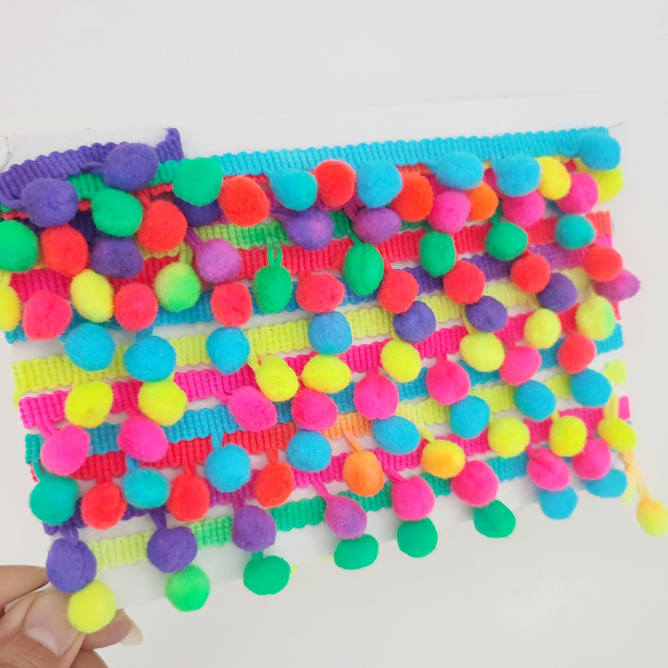 10 yards 2.5cm Wide Multiple-Colored PomPom Fringe, Lampshade Curtain Pompom fringe, Dress Tassle, Craft Sewing Tassle Fringe
10 yards 2.5cm Wide Multiple-Colored PomPom Fringe, Lampshade Curtain Pompom fringe, Dress Tassle, Craft Sewing Tassle Fringe