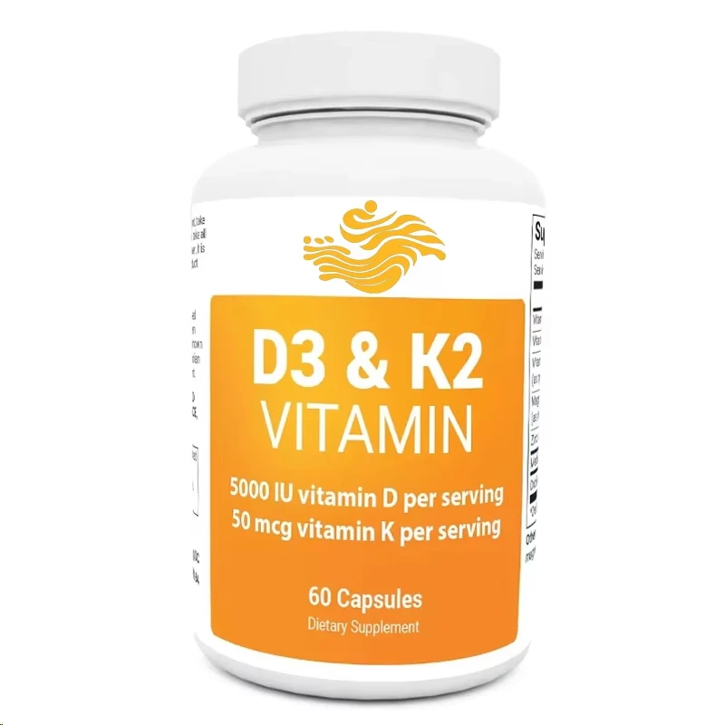 D3 K2 Vitamin 5000 Iu Contains 50 Micrograms Of Mk7, Pure Bile Salts, Zinc, And Magnesium, With High Absorption Of 60 Capsules
D3 K2 Vitamin 5000 Iu Contains 50 Micrograms Of Mk7, Pure Bile Salts, Zinc, And Magnesium, With High Absorption Of 60 Capsules