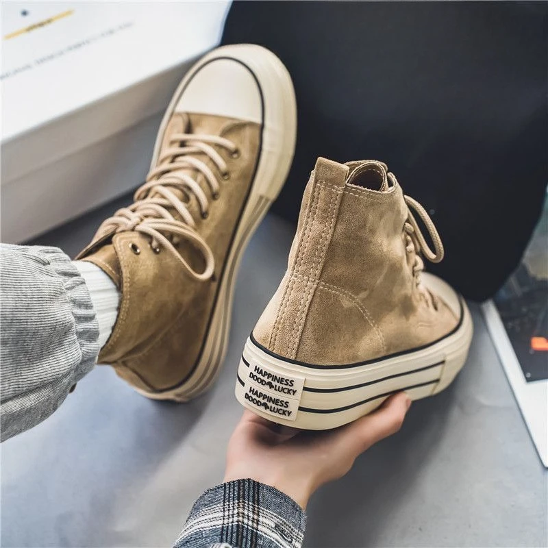 Men's High Top Canvas Shoes Thick Sole Casual Sneakers Spring Autumn Streetwear Trendy Footwear
Men's High Top Canvas Shoes Thick Sole Casual Sneakers Spring Autumn Streetwear Trendy Footwear