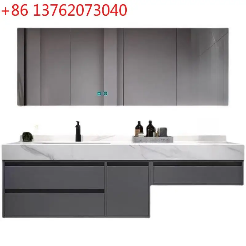 Light Luxury Modern Smart Vanity Bathroom Cabinet Rock Simple Wall Shelves Organizer Mirror Mobile Bagno Bathroom Furniture 
Light Luxury Modern Smart Vanity Bathroom Cabinet Rock Simple Wall Shelves Organizer Mirror Mobile Bagno Bathroom Furniture