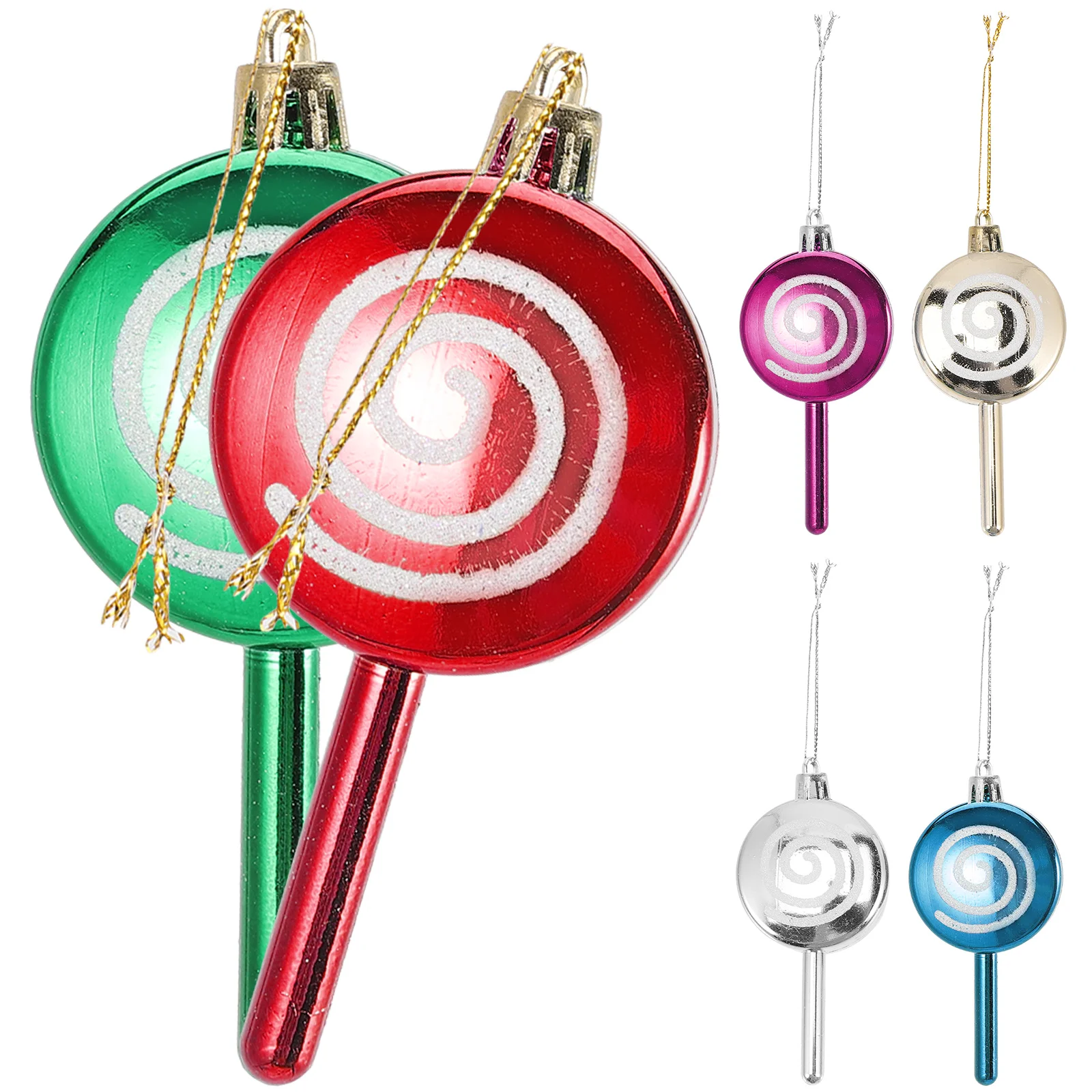 6 Pcs Lollipop Pendant Candy Decorations Plastic Christmas Tree Baubles Ornaments for Party Hanging Xmas Celebration
6 Pcs Lollipop Pendant Candy Decorations Plastic Christmas Tree Baubles Ornaments for Party Hanging Xmas Celebration