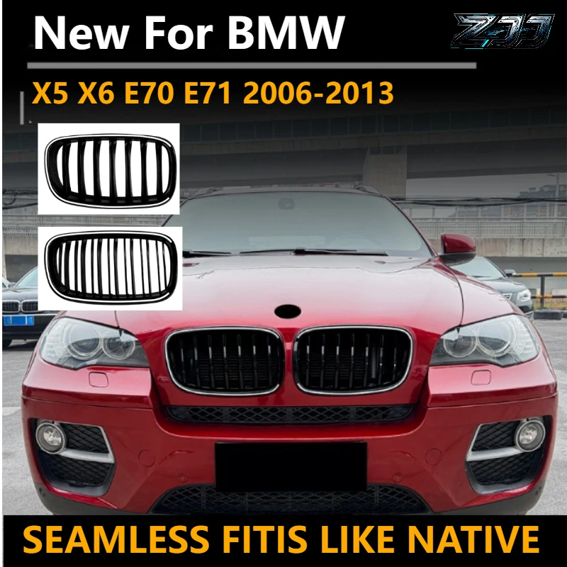 New For BMW X5 X6 E70 E71 2006-2013 Car Front Kidney Grilles Racing grill Dual line Double Slat Auto Stylin
New For BMW X5 X6 E70 E71 2006-2013 Car Front Kidney Grilles Racing grill Dual line Double Slat Auto Stylin