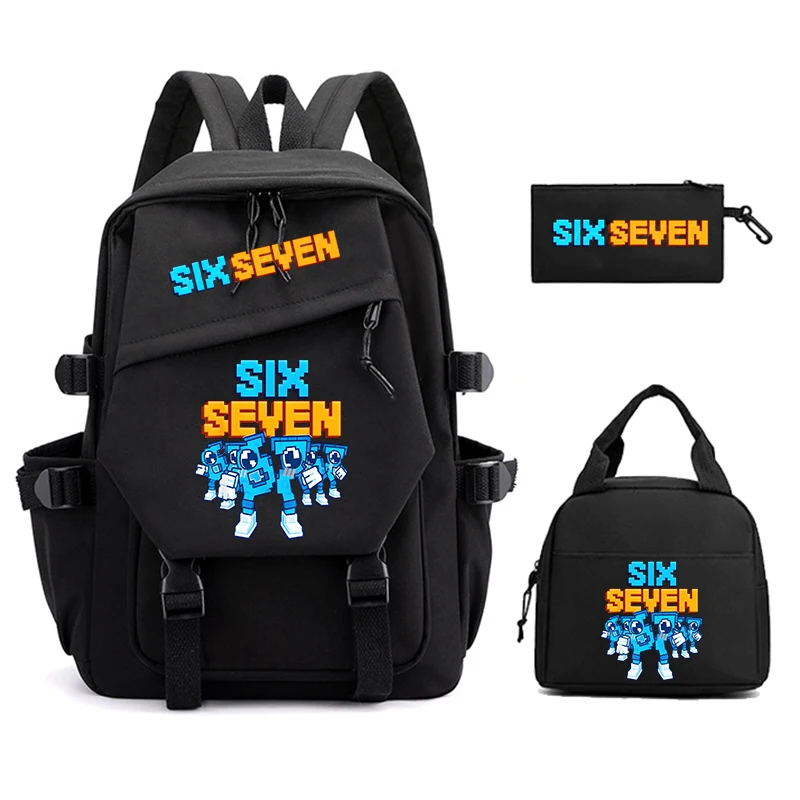 New 67 Six Seven Printed Backpack Lunch Bag Pencil Bag 3pcs Teenager Travel Mochila Students Bookbag Large Capacity School Bags
New 67 Six Seven Printed Backpack Lunch Bag Pencil Bag 3pcs Teenager Travel Mochila Students Bookbag Large Capacity School Bags