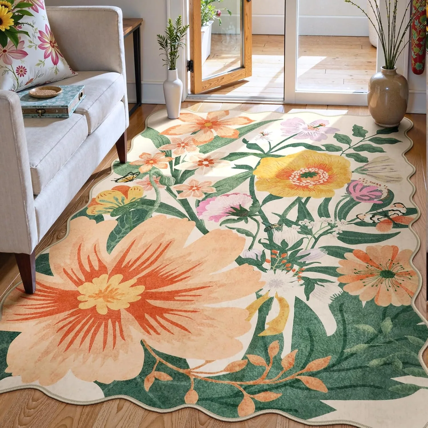 Floral Washable Folding Living Room Carpet Bedroom Bedside Non-slip Insect Plant Mat Coffee Table Cloakroom Rug Ковер러그 Alfombra
Floral Washable Folding Living Room Carpet Bedroom Bedside Non-slip Insect Plant Mat Coffee Table Cloakroom Rug Ковер러그 Alfombra